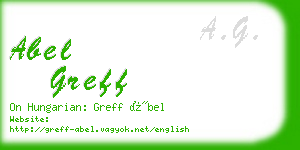 abel greff business card